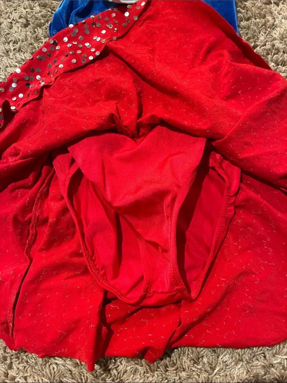 Kids red, white, and blue dance / skating costume